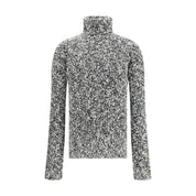 White Fleece Wool Turtleneck