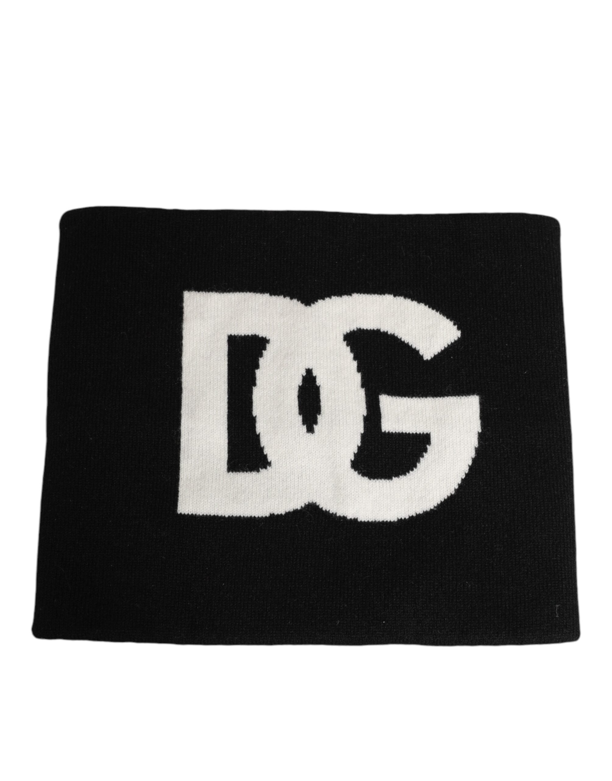 Dolce & Gabbana Black Cashmere Scarf