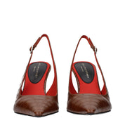 Stella McCartney Brown Eco Leather High-Heel Pumps