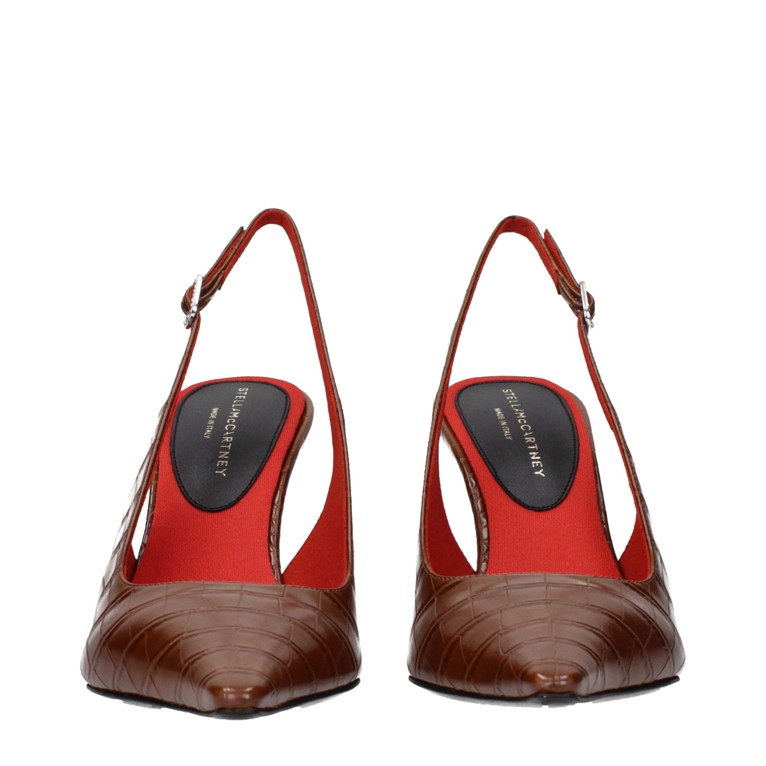 Stella McCartney Brown Eco Leather High-Heel Pumps