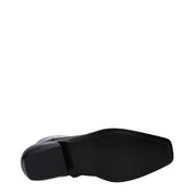 Black Leather Ankle Boots