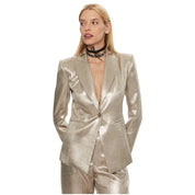 Gul polyesterblazer