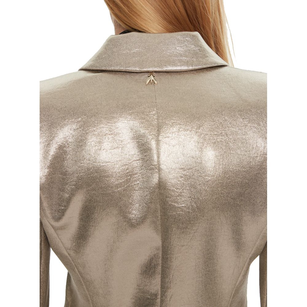 Gul polyesterblazer