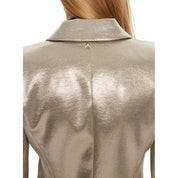 Gul polyesterblazer