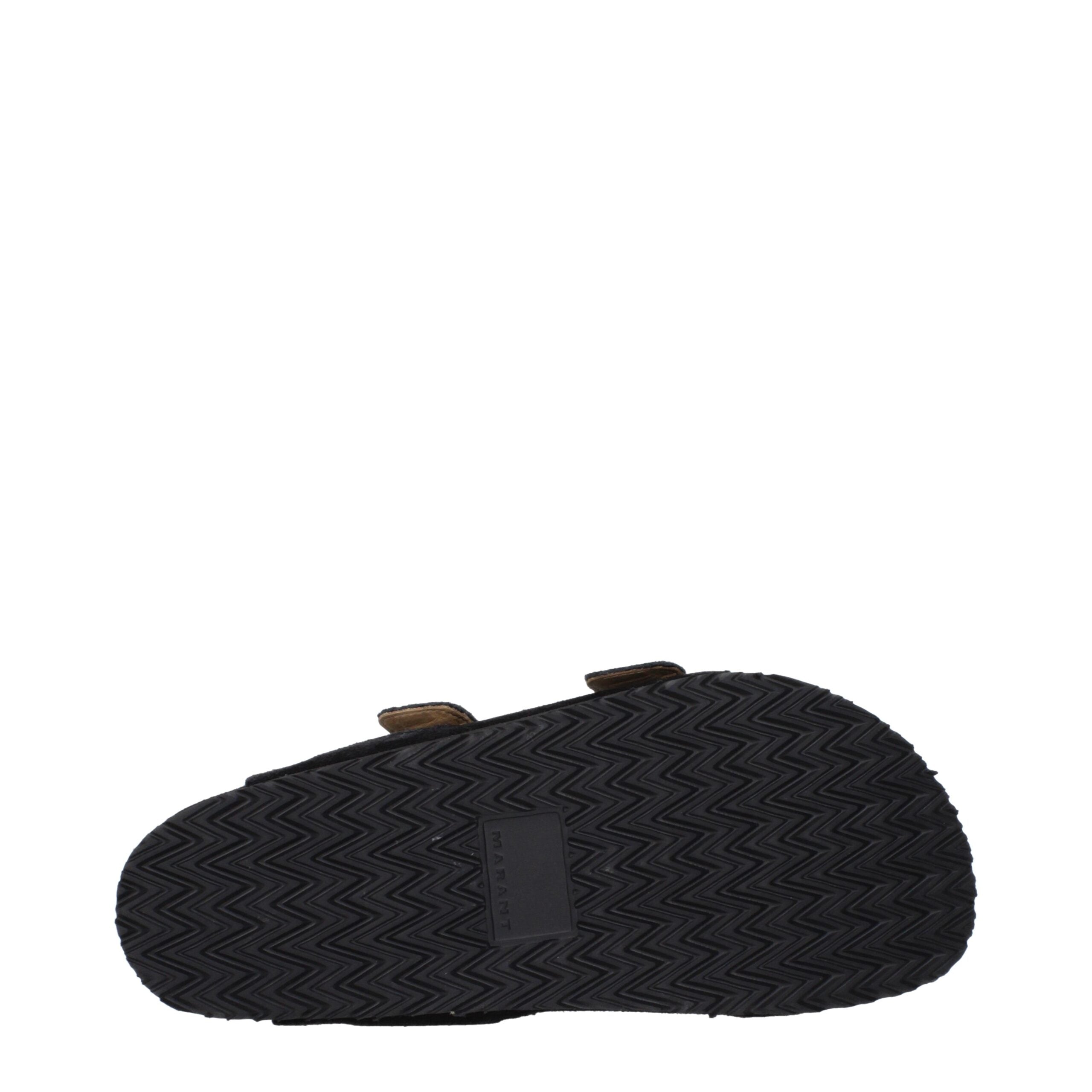 Isabel Marant Black Suede Open Toe Slippers