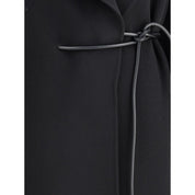 Black Fleece Wool Coat