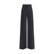 Black Fleece Wool Casual Pants