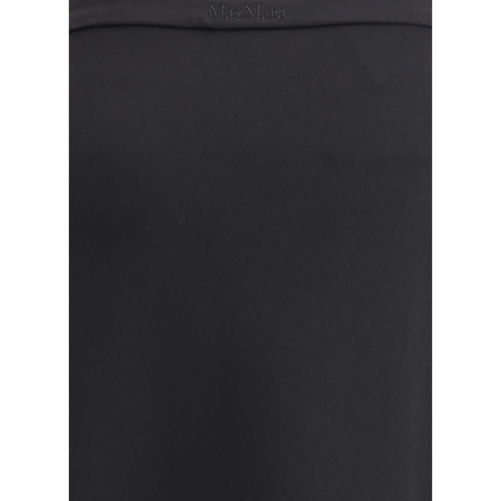 Black Viscose Long Skirt