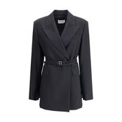 Black Fleece Wool Full-Length Jacket