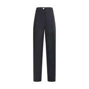 Black Fleece Wool Casual Pants