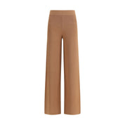 Brown Viscose Casual Pants