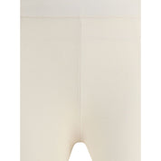 Cream Viscose Casual Pants
