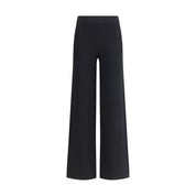 Black Viscose Casual Pants