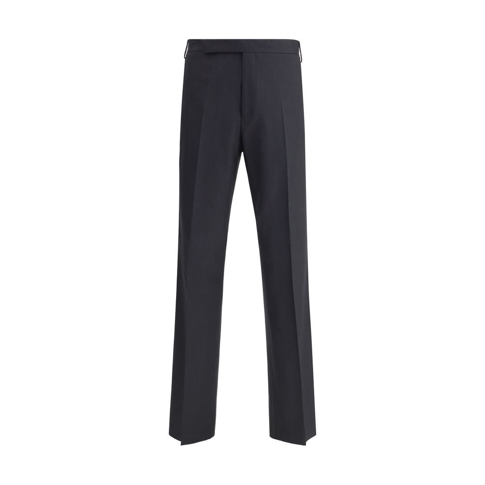 Black Viscose Casual Pants