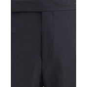 Black Viscose Casual Pants