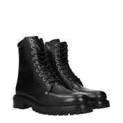 Black Leather Ankle Boots
