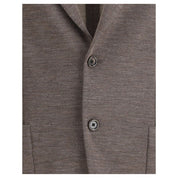 Brown Fleece Wool Blazer