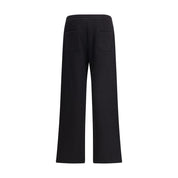 Black Cotton Casual Pants
