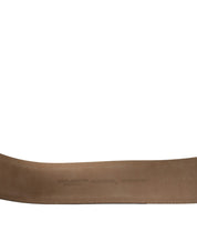 Black Leather Classic Metal Oval Buckle Belt