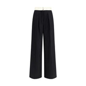 Sartorial high-waisted pinstripe wool-blend Trousers