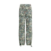 Multicolor Cotton Casual Pants