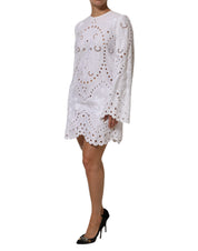 White Cut Out A-line Sheath Mini Dress