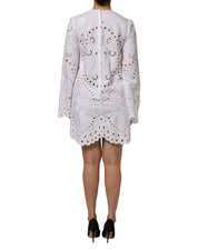 White Cut Out A-line Sheath Mini Dress