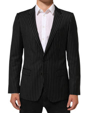 Black Stripes MARTINI 1 Button Suit Blazer