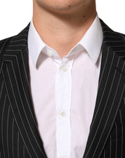 Black Stripes MARTINI 1 Button Suit Blazer