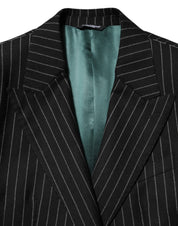 Black Stripes 2 Buttons Suit Jacket Blazer