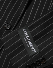 Black Stripes 2 Buttons Suit Jacket Blazer