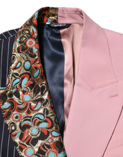 Multicolor Patchwork Single Breasted Jacket Blazer
