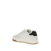 Saint Laurent White Calf Leather Low Top Sneakers