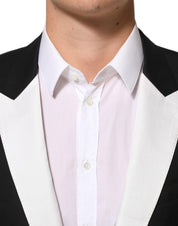 Black White MARTINI 1 Button Men Suit Blazer