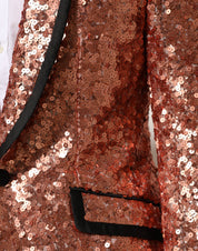 Rosa paljettkavaj med sicilienmönster