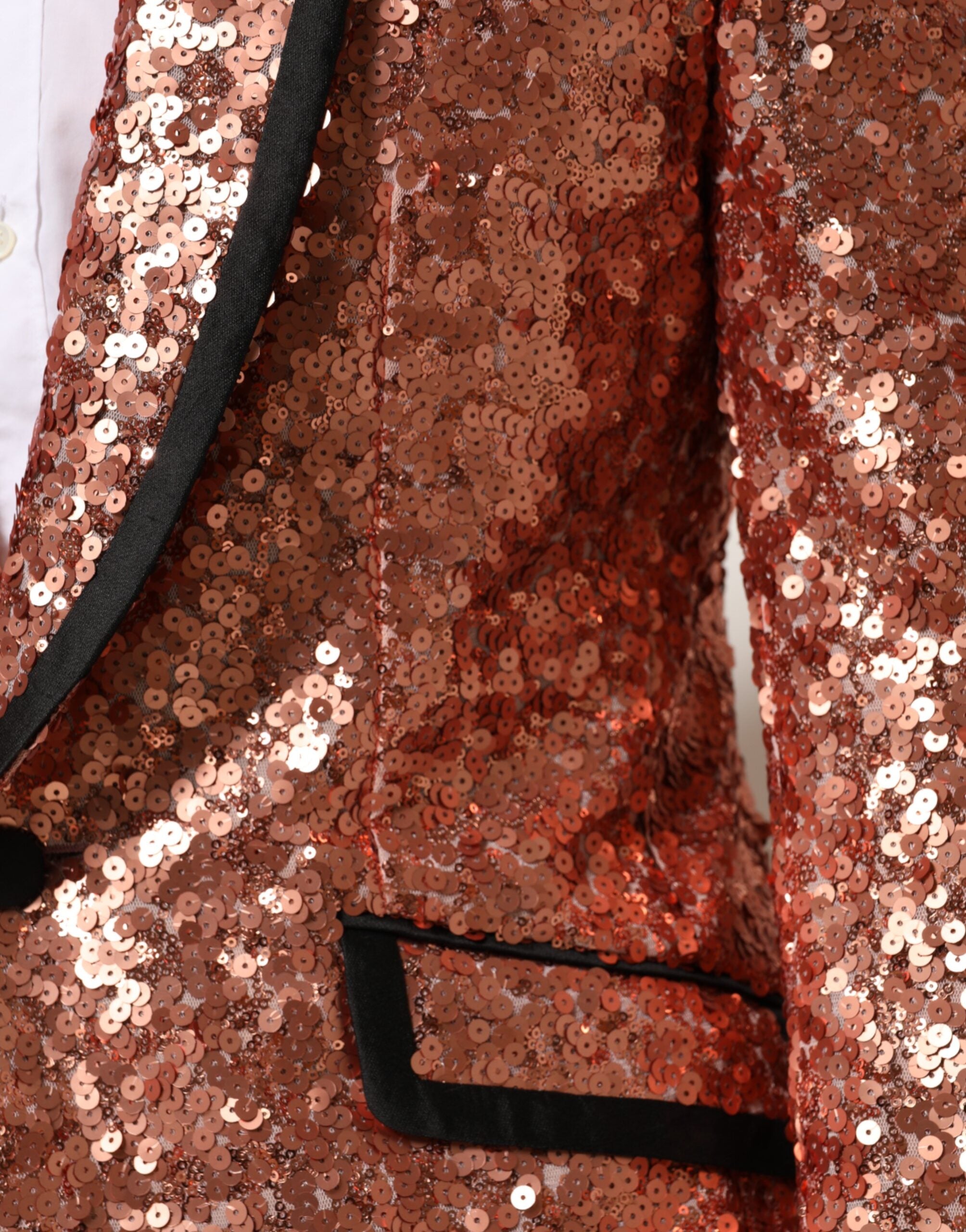 Rosa paljettkavaj med sicilienmönster