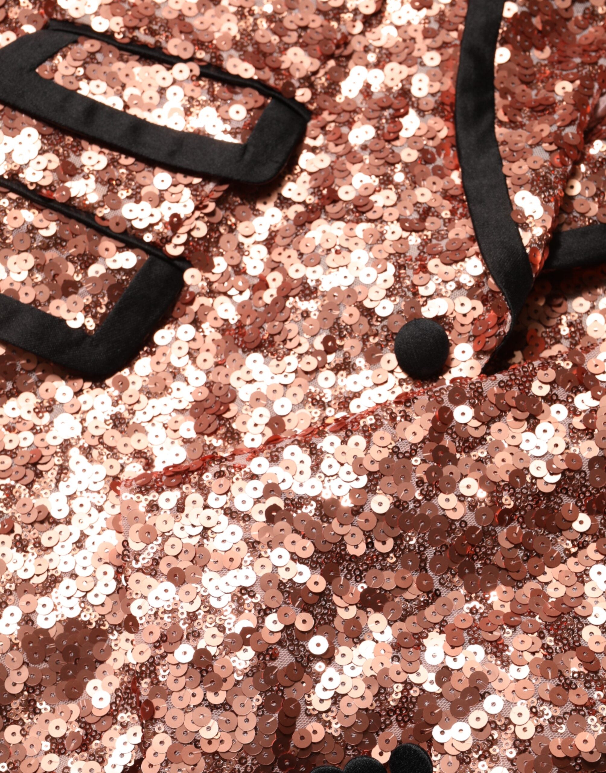 Rosa paljettkavaj med sicilienmönster