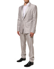 Light Gray Wool 2 Piece MARTINI Formal Suit