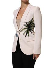 Beige Embroidered WV Jacket