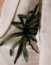 Beige Embroidered WV Jacket