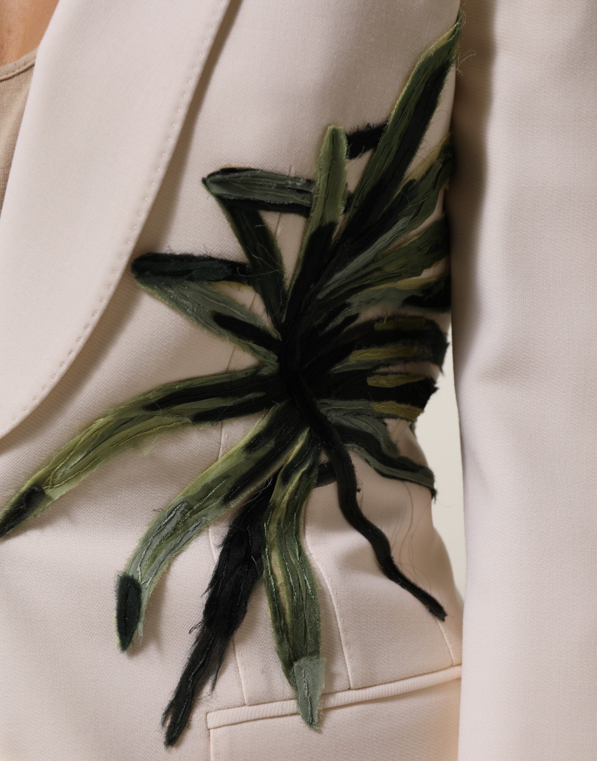 Beige Embroidered WV Jacket