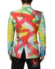 Multicolor Graffiti SICILIA 1 Button Men Suit Blazer