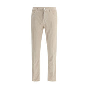 Gray Cotton Casual Pants