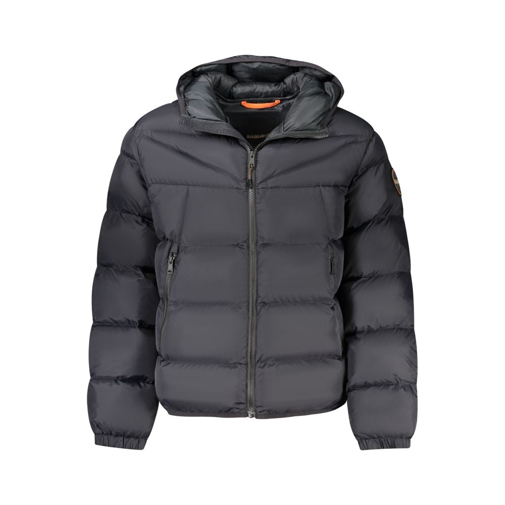 Napapijri Black Poliammide Hooded Jacket