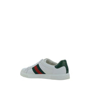 Gucci White Calf Leather Low Top Sneakers