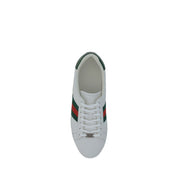 Gucci White Calf Leather Low Top Sneakers