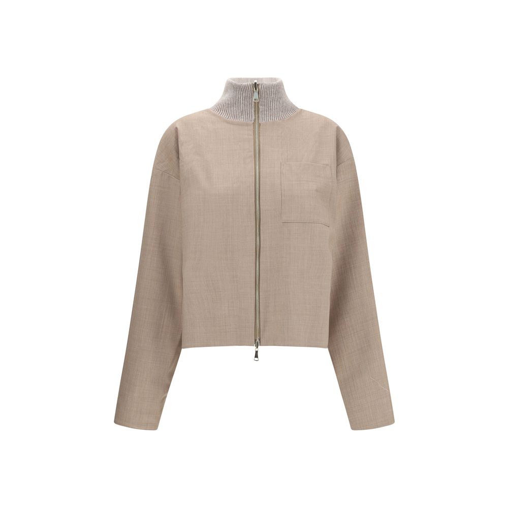 Beige Fleece Wool Coat