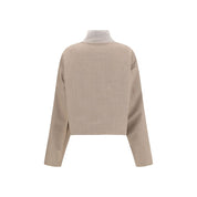 Beige Fleece Wool Coat