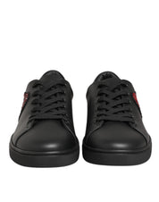 Dolce & Gabbana Black Leather Low top sneakers