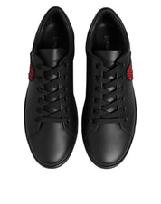 Dolce & Gabbana Black Leather Low top sneakers
